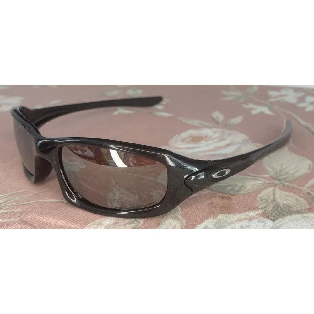 Oakley FIVES Sunglasses 12-994 54-20 Rare Y2K Black Wrap Polarized Bag & Case